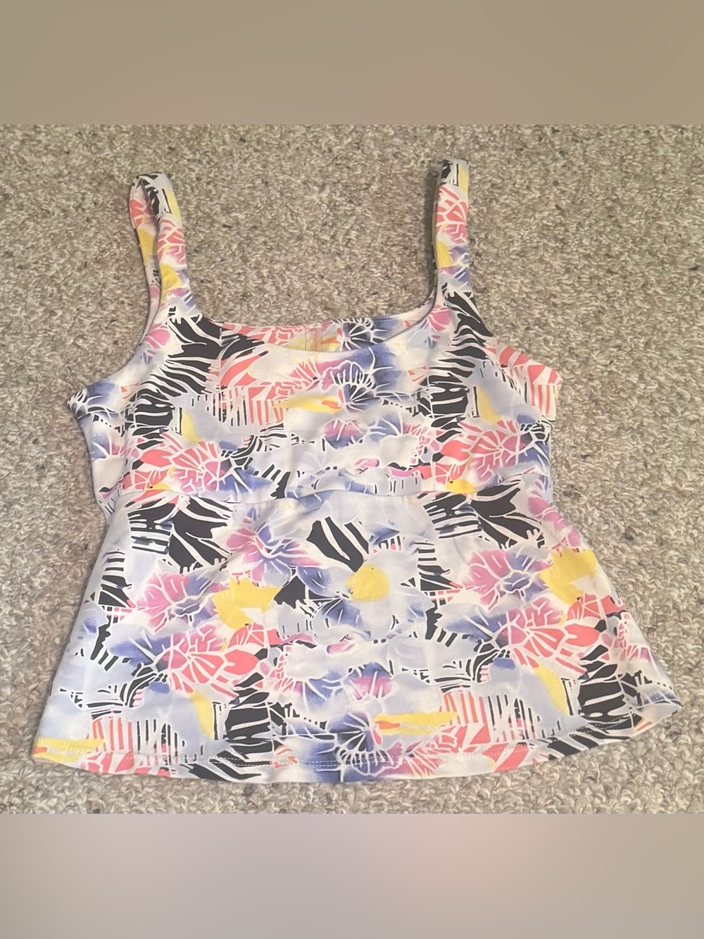 Free People FP Movement Never Better Long Tank top Mystic Floral Combo Print